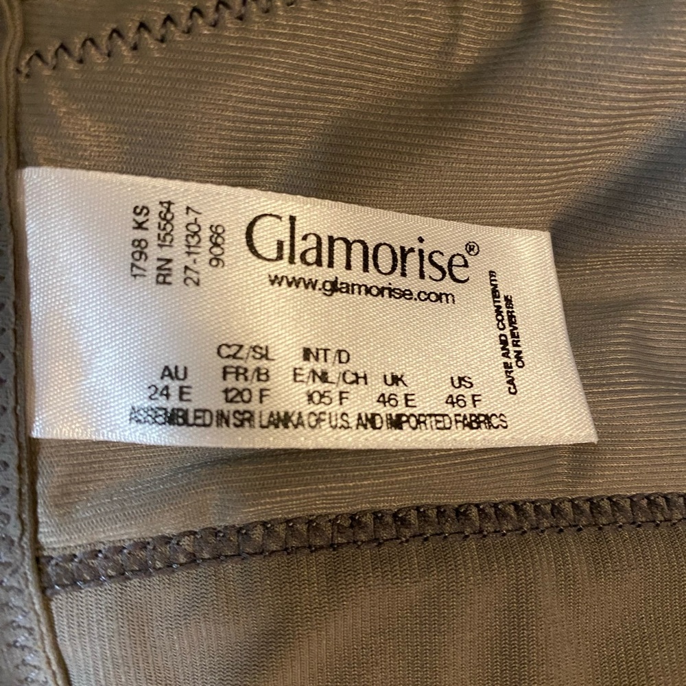 New Glamorise Women's High Impact Seamless Underwire Sports Bra - 9066 Size 46F - Picture 6 of 9
